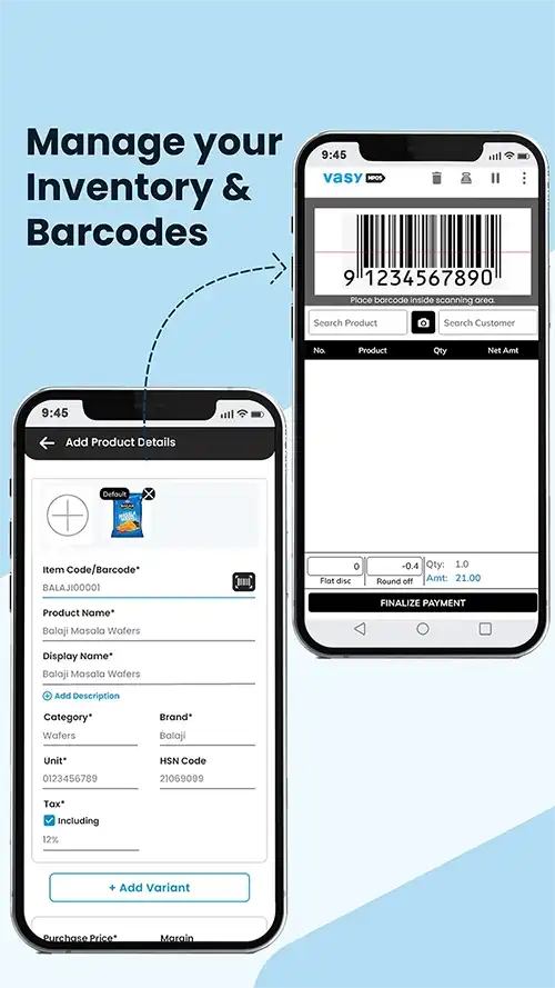 Manage your Inventory and Barcodes